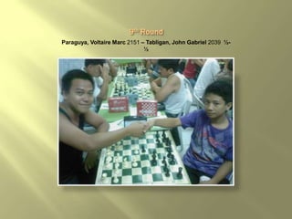 Paraguya, Voltaire Marc 2151 – Tabligan, John Gabriel 2039 ½-
                              ½
 