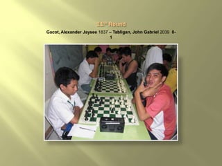 Gacot, Alexander Jaysee 1837 – Tabligan, John Gabriel 2039 0-
                             1
 