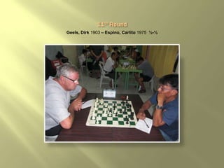 Geels, Dirk 1903 – Espino, Carlito 1975 ½-½
 