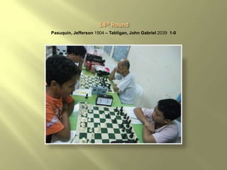 Pasuquin, Jefferson 1904 – Tabligan, John Gabriel 2039 1-0
 