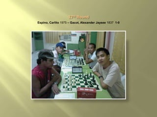 Espino, Carlito 1975 – Gacot, Alexander Jaysee 1837 1-0
 