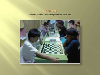 Espino, Carlito 1975 – Daigan Allan 1949 1-0
 
