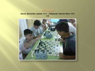 Gacot, Alexander Jaysee 1837 – Cabezudo, Vernon Dave 1800
                           1-0
 