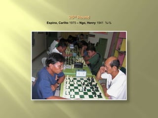 Espino, Carlito 1975 – Ngo, Henry 1941 ½-½
 