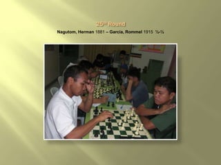 Nagutom, Herman 1881 – Garcia, Rommel 1915 ½-½
 