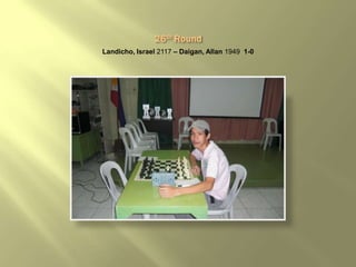 Landicho, Israel 2117 – Daigan, Allan 1949 1-0
 