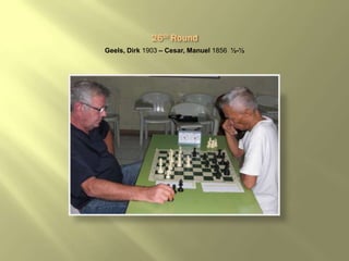 Geels, Dirk 1903 – Cesar, Manuel 1856 ½-½
 