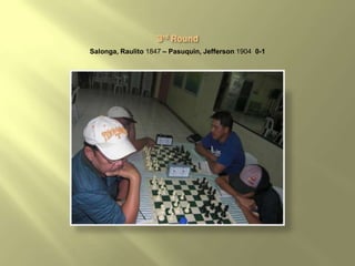 Salonga, Raulito 1847 – Pasuquin, Jefferson 1904 0-1
 