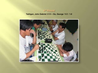 Tabligan, John Gabriel 2039 – Go, George 1923 1-0
 