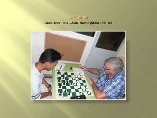 Geels, Dirk 1903 – Avila, Ram Eylikski 1835 0-1
 