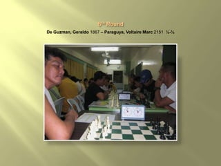De Guzman, Geraldo 1867 – Paraguya, Voltaire Marc 2151 ½-½
 