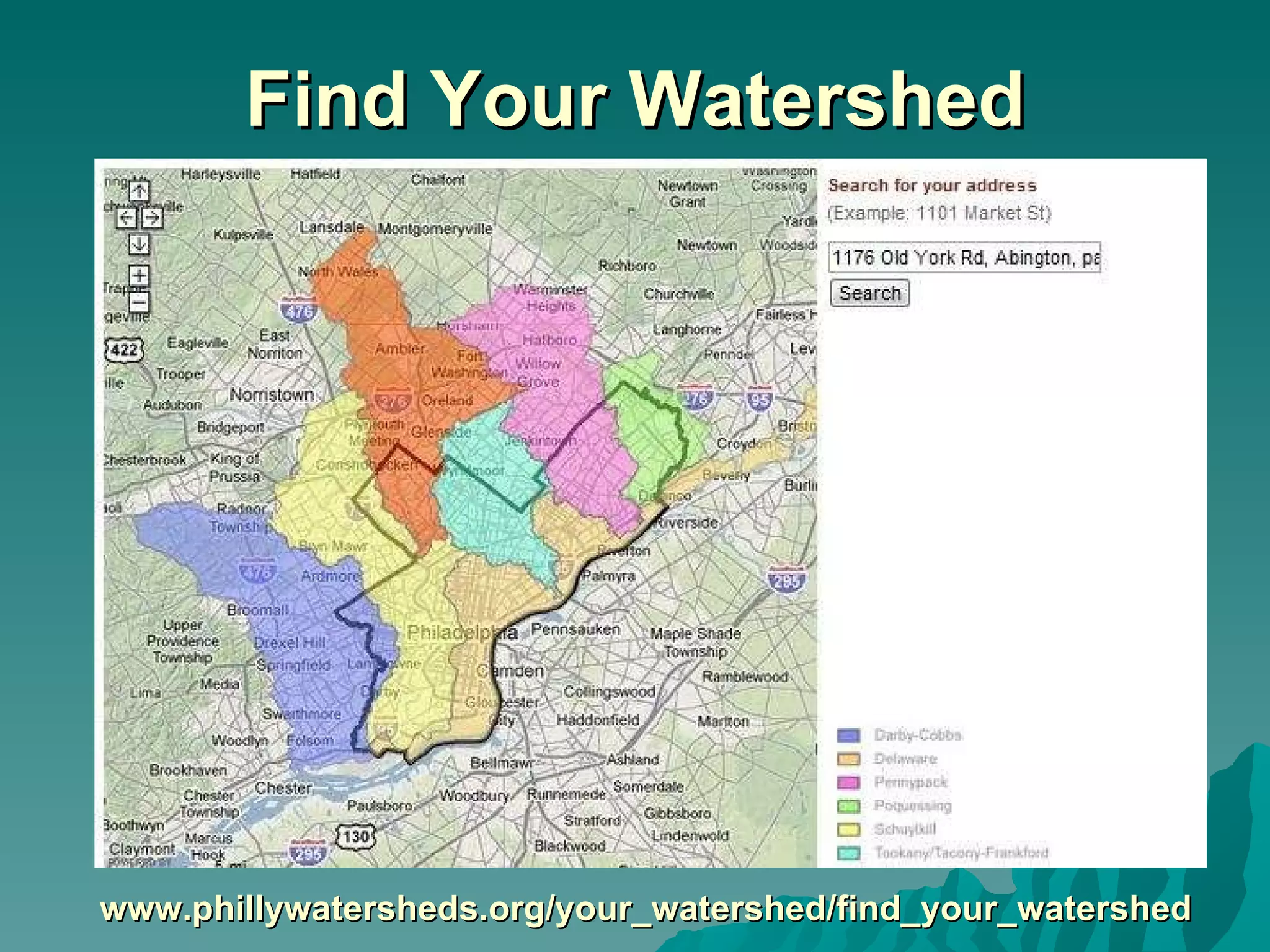 www.phillywatersheds.org/your_watershed/find_your_watershed Find Your Watershed 