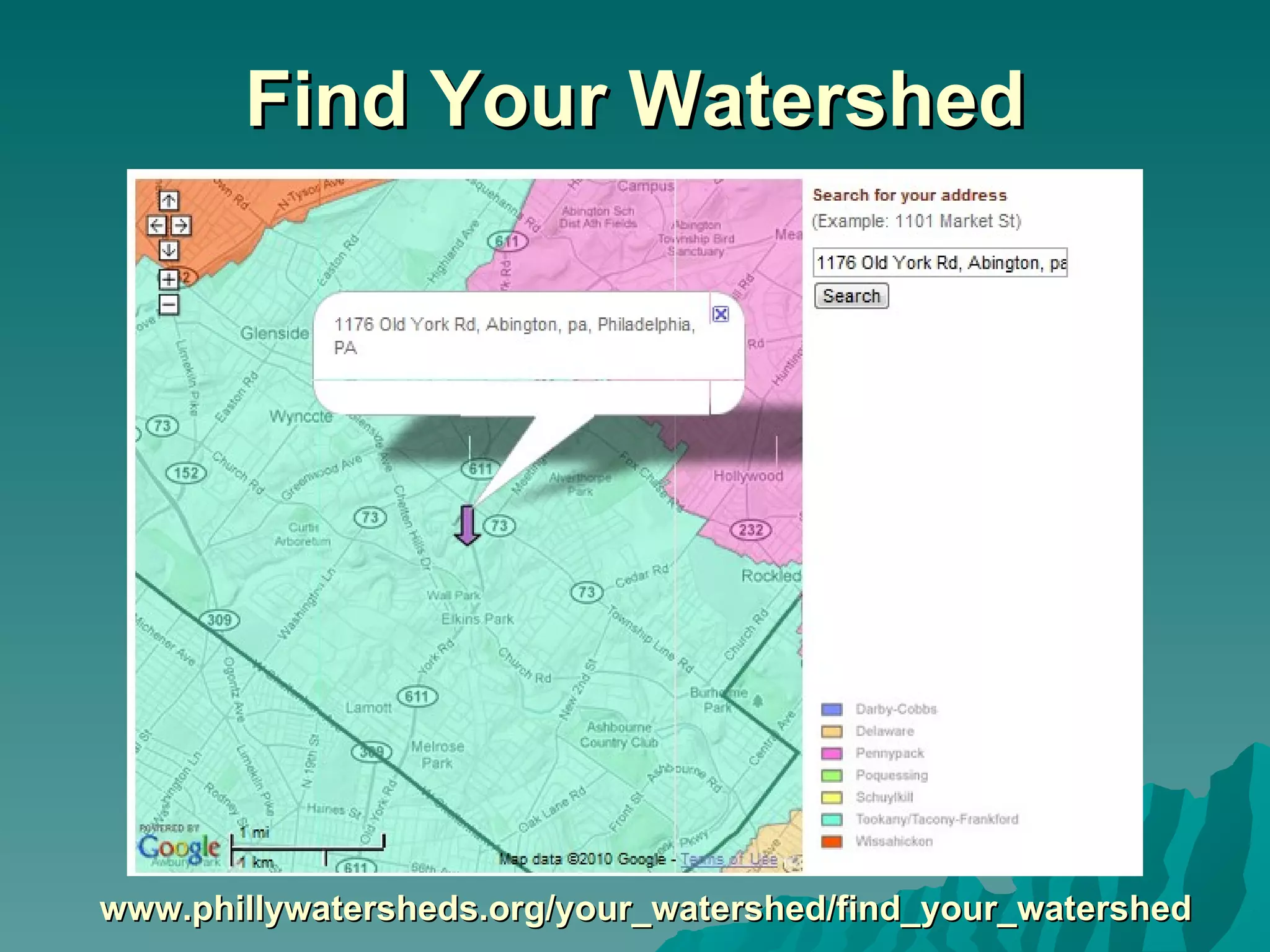www.phillywatersheds.org/your_watershed/find_your_watershed Find Your Watershed 