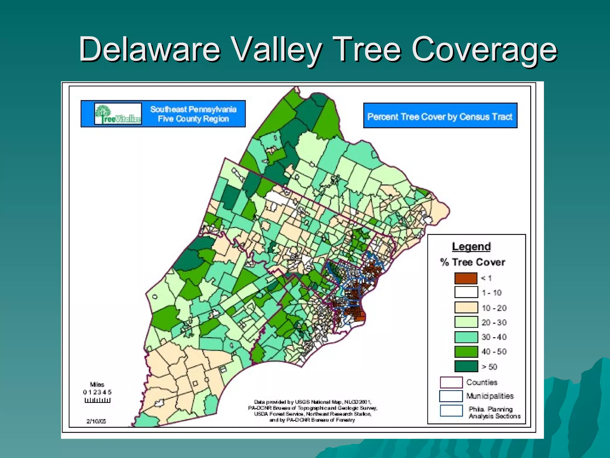Delaware Valley Tree Coverage 