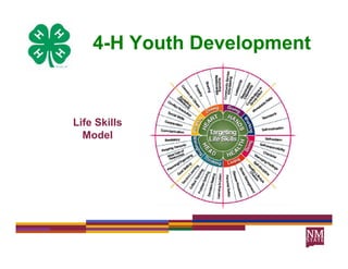 4-H Youth Development
                    p


Life Skills
  Model
 