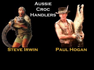Steve Irwin Paul Hogan Aussie Croc Handlers 