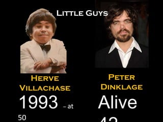 Peter Dinklage 1993  –  at  50 Herve Villachase Alive 42 Little Guys 