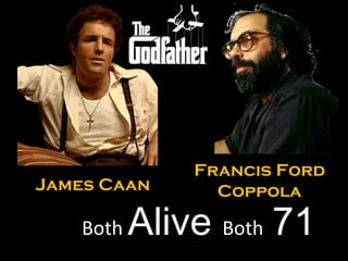 James Caan Francis Ford Coppola Both  Alive  Both   71 