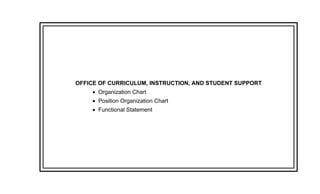 OFFICE OF CURRICULUM, INSTRUCTION, AND STUDENT SUPPORT
 