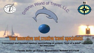 Dolphin World of Travel, LLC ,[object Object],Your innovative and creative travel specialists!,[object Object],[object Object]