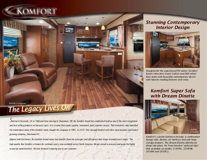 komfort 5th wheel rv