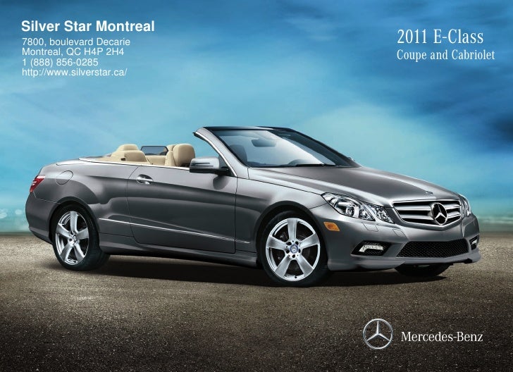 2011 Mercedes Benz E350 Coupe Silver Star Montreal Qc Canada