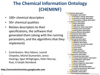 The Web Ontology Language (OWL) Has Explicit SemanticsCan therefore be used to capture knowledge in a machine understandable way102011-EBI-Industry-SW::Dumontier
