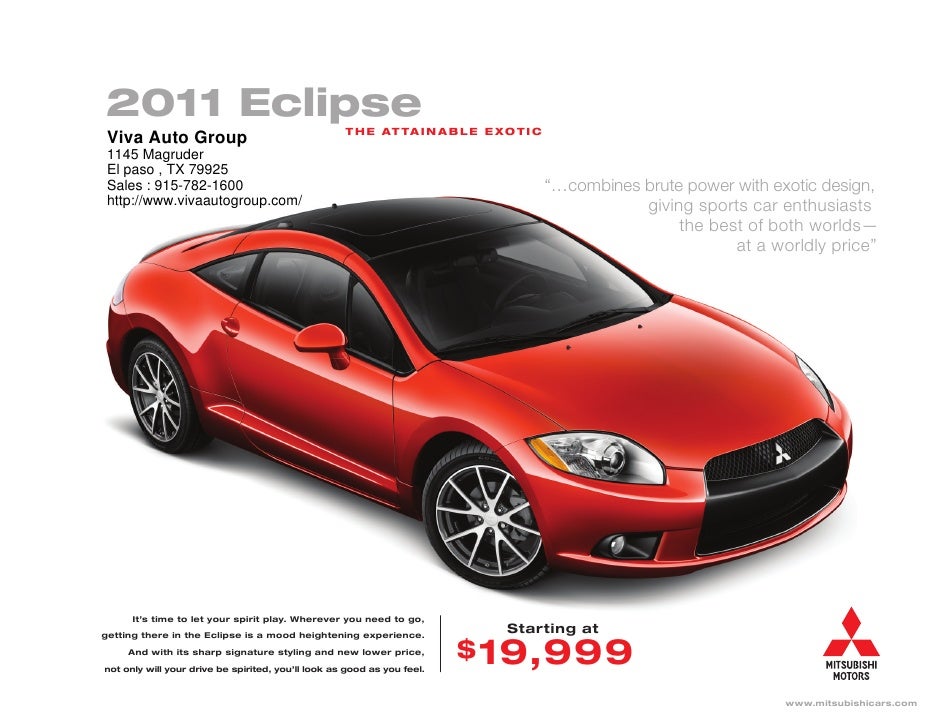 2011 Mitsubishi Eclipse Mitsubishi of Viva Auto Group El Paso TX