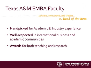 2011 EMBA Info Session Presentation | PPT