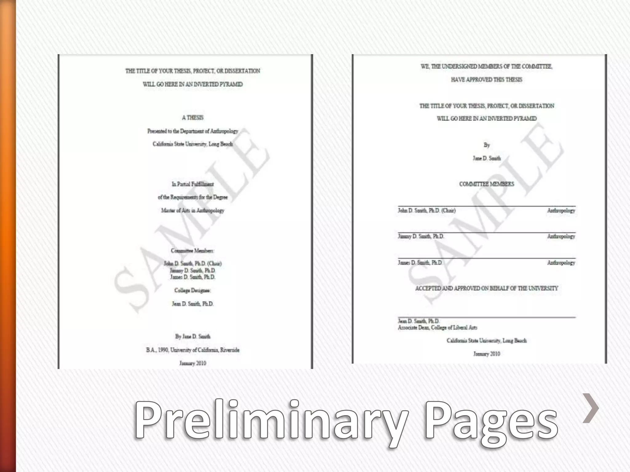 Thesis and Dissertation Office Web Pages