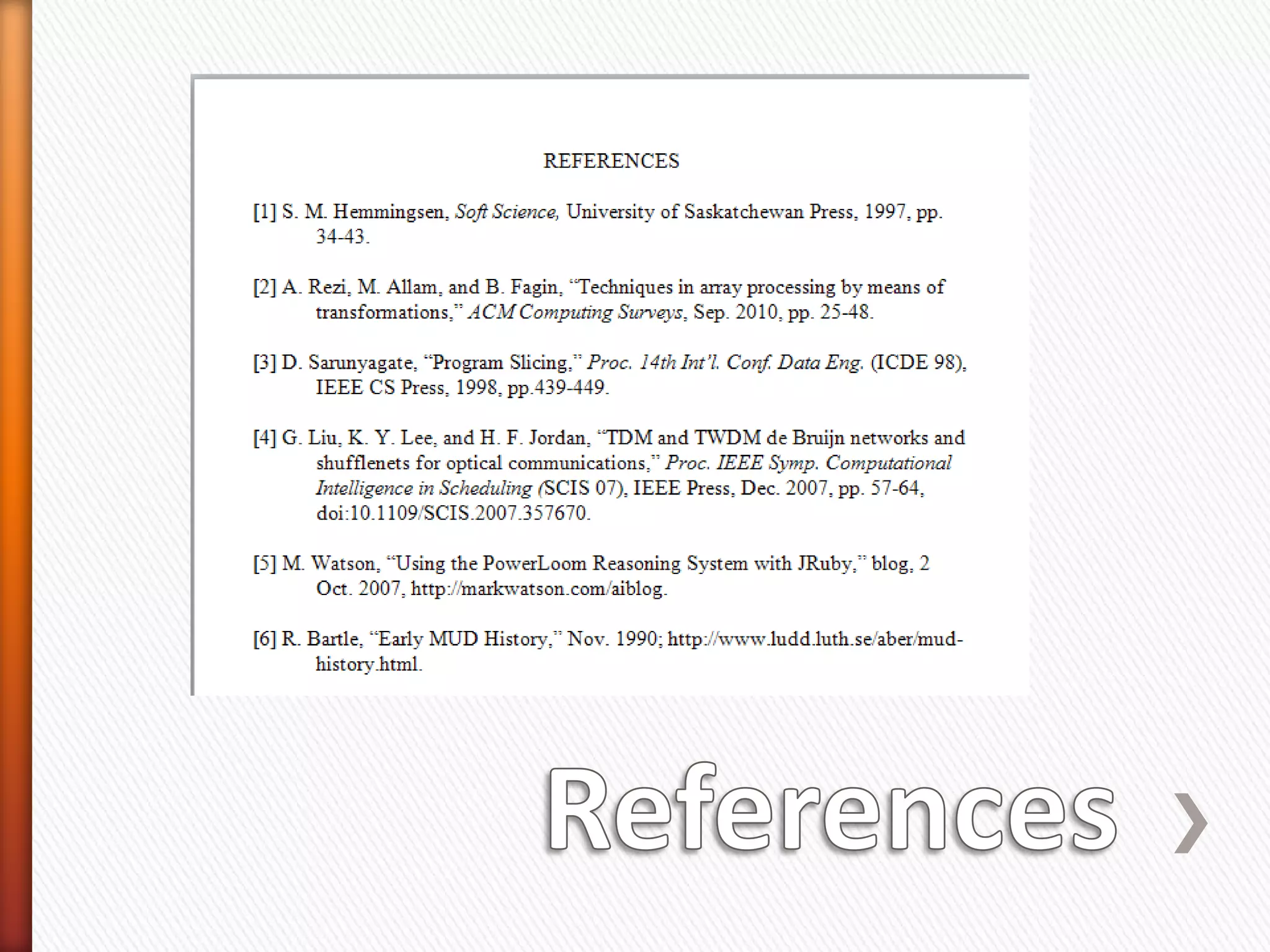 Appendices—Each begins with a half-sheet title page 