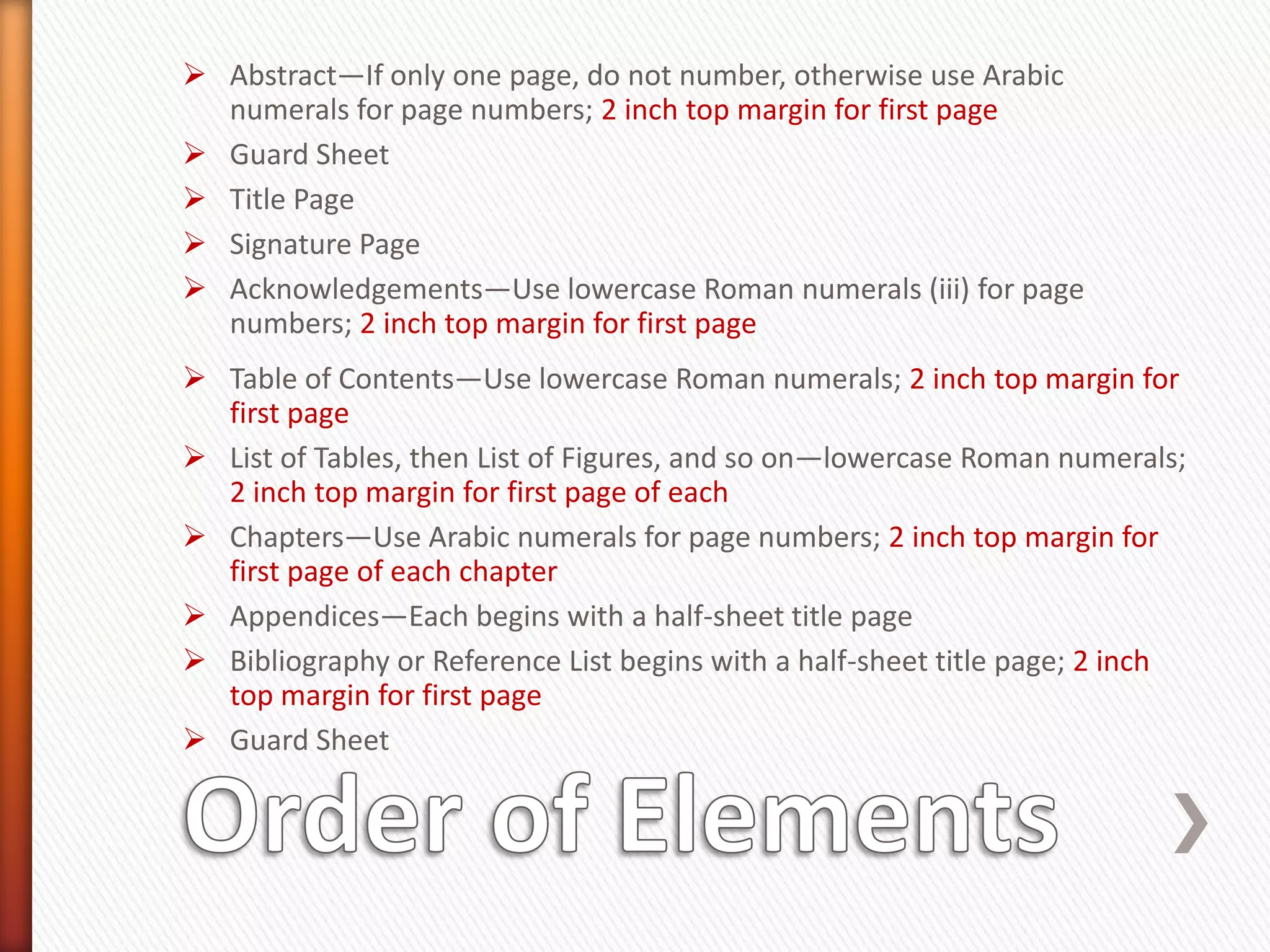 The University Guidelines  Manual takes precedence over departmental style manualsCurrent Edition Style Manuals