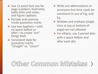 Table of Contents—Use lowercase Roman numerals; 2 inch top margin for first page