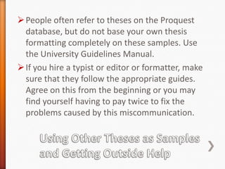 The title of your manuscript on the abstract, title page, and signature page must match exactly in wording and line breaks and be formatted in an inverted pyramid (longest line first) 
