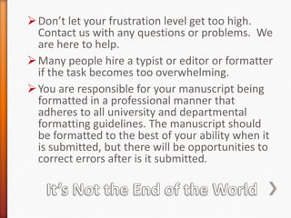 Table of ContentsExample on pages 15 and 16 of the mini-manuscript pdf