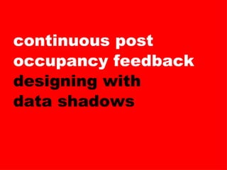 continuous post occupancy feedback designing with  data shadows 