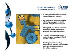 2012 Enzo Life Sciences Capabilities Presentation | PDF