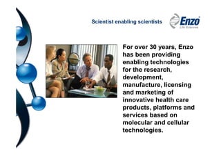 2012 Enzo Life Sciences Capabilities Presentation | PDF