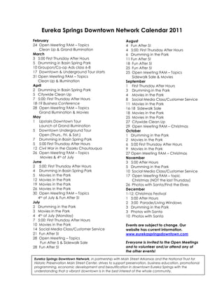 2011 ESDN Calendar of Events | PDF