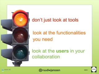 look at the users in your
collaboration

   @ruudwjanssen        ©2011
 