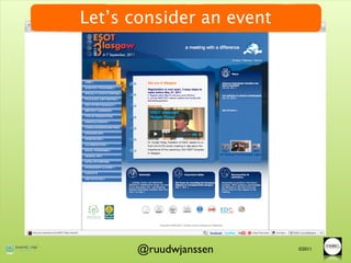 Let’s consider an event




      @ruudwjanssen       ©2011
 