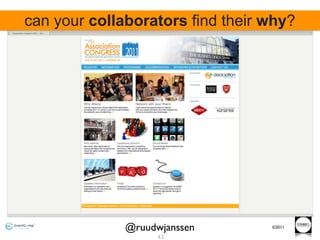 can your collaborators find their why?




              @ruudwjanssen       ©2011

                    43
 