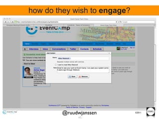how do they wish to engage?




        @ruudwjanssen         ©2011

              45
 