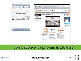 compatible with phones & tablets?

         @ruudwjanssen        ©2011

               77
 