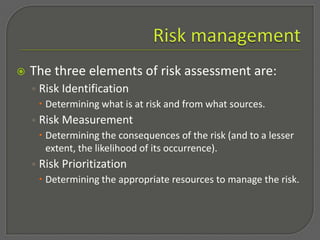 Risk managementAny good system should minimize the risks in your business. INSURANCE needs to be considered not only for your property, office, equipment, and employees, but also for loss of critical employees. Even in businesses that have a well set up system, cash flow can be a problem. Others ~ cash flow problems, debt obligations