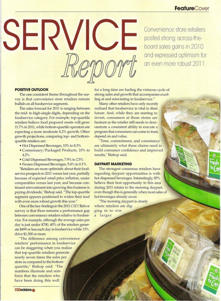 2011 foodservice report for convenience stores