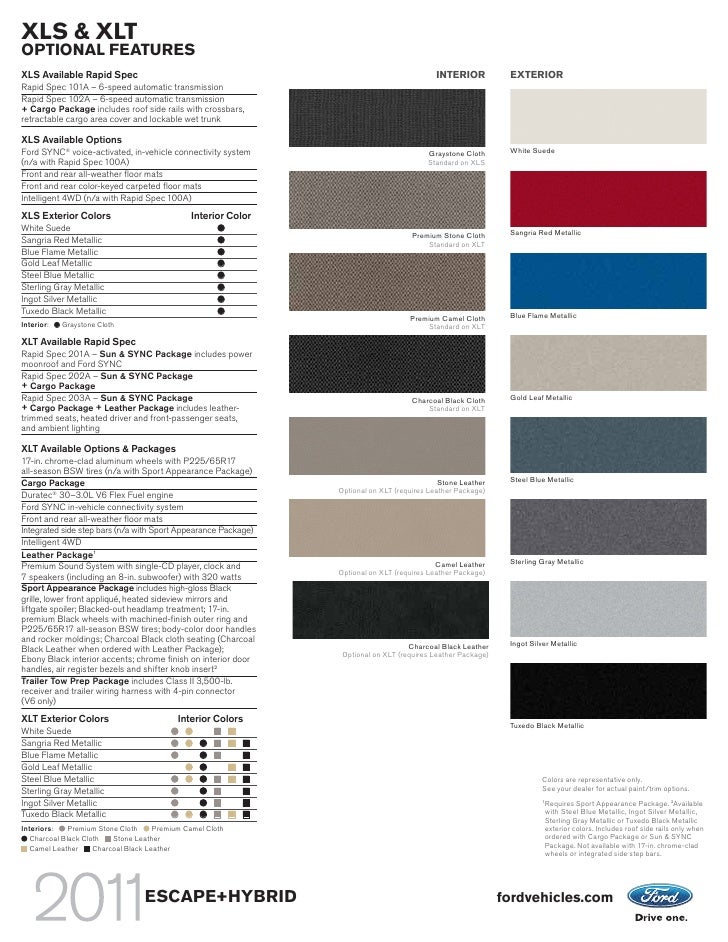 Ford Escape Colors Ford Escape Colors