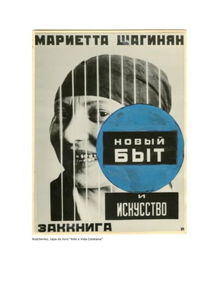 Rodchenko, capa do livro “Arte e Vida Cotidiana”
 