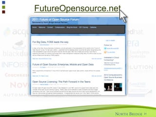 OSS is Mainstream…
44
Private Sector
Adoption
Lower
Costs
Growing
Investments
Avoid Vendor
Lock-In
Public Sector
Adoption Higher
Quality
 