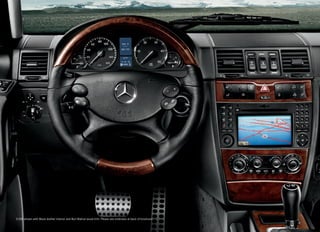 G 550 shown with Black leather interior and Burl Walnut wood trim. Please see endnotes at back of brochure.
 
